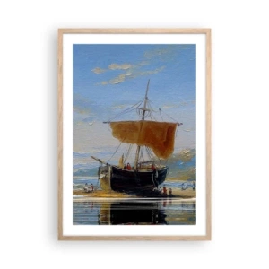 Poster in cornice rovere chiaro - Acqua, terra, aria - 50x70 cm