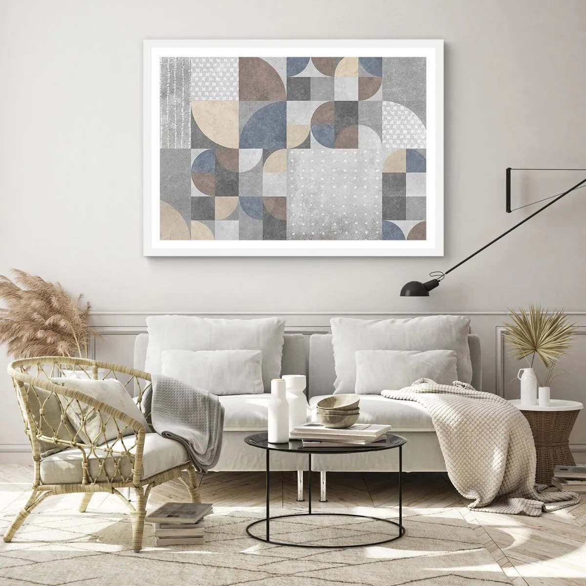 Poster in cornice bianca - Fantasia di ceramica - 70x50 cm