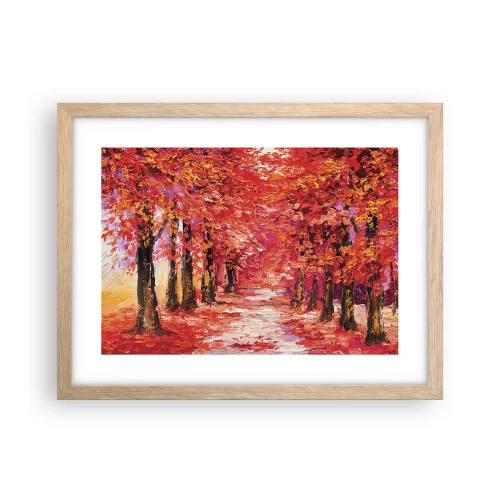Poster in cornice rovere chiaro - Impressione d'autunno - 40x30 cm
