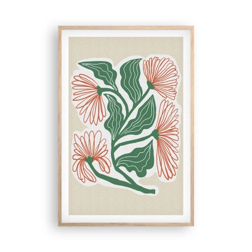 Poster in cornice rovere chiaro - Folklore e modernità - 61x91 cm