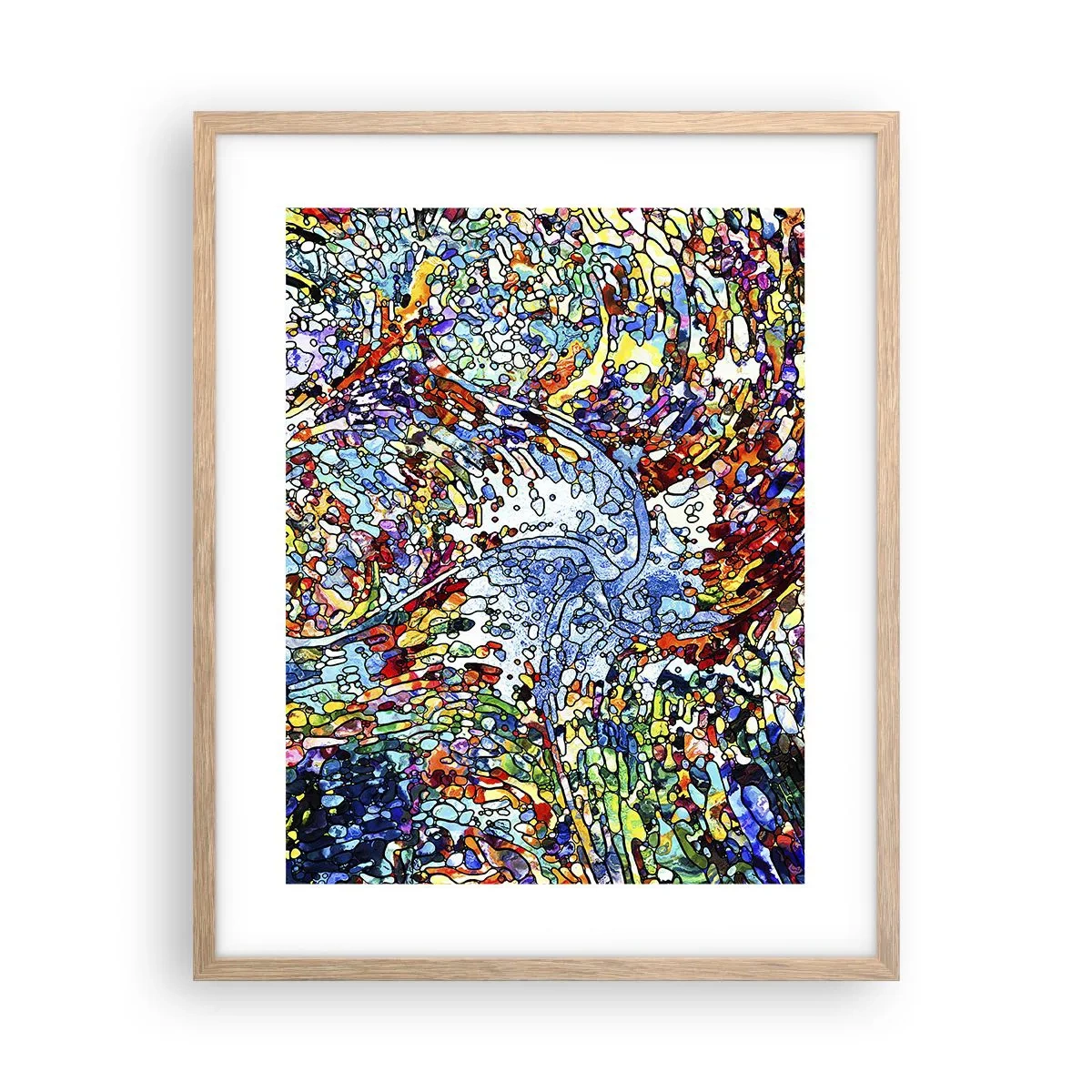Poster in cornice rovere chiaro - Vetrate a gocce - 40x50 cm