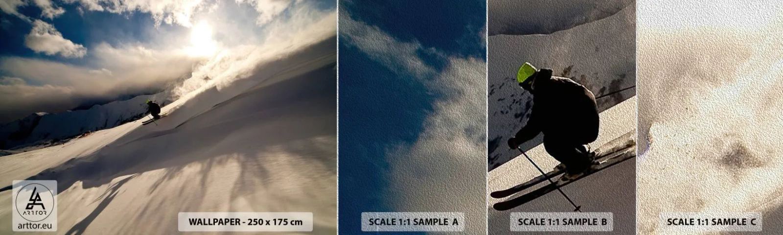 Campione di Fotomurale Premium Sand - Sfida dei monti accettata - Sport e hobby, Montagne, Alpi - 100x30 cm