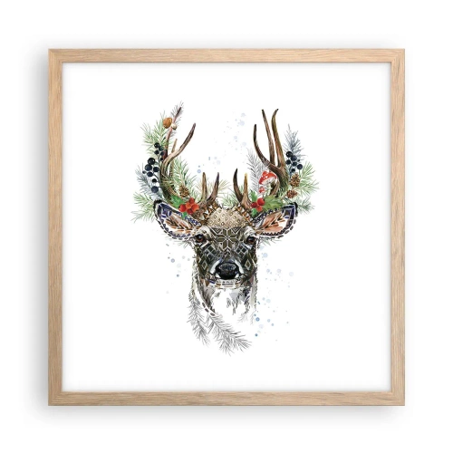 Poster in cornice rovere chiaro - Nell'abito della festa - 40x40 cm