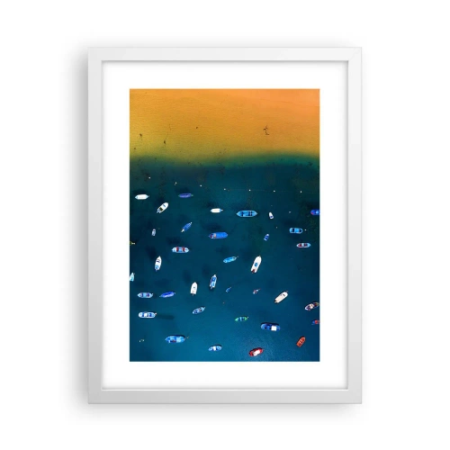 Poster in cornice bianca - Il gioco delle vacanze - 30x40 cm