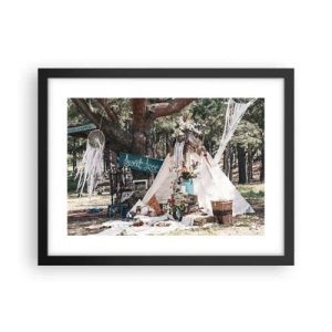 Poster in cornice nera - Make love... - 40x30 cm