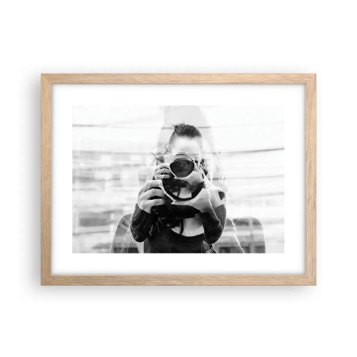 Poster in cornice rovere chiaro - Il creatore e il materiale - 40x30 cm