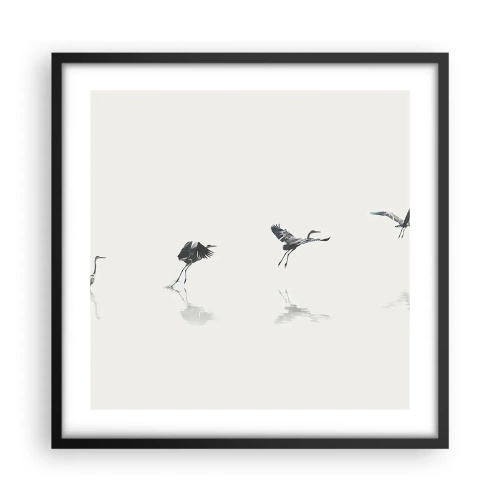 Poster in cornice nera - Quattro semplici passi - 50x50 cm