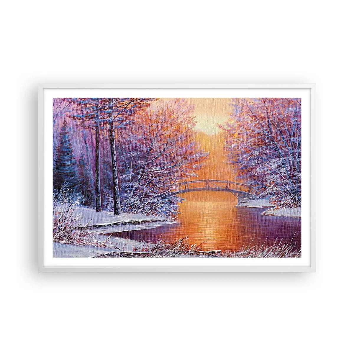 Poster in cornice bianca - Incontriamoci qui - 91x61 cm