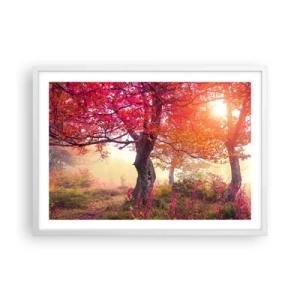 Poster in cornice bianca - L'esplosione della fioritura - 70x50 cm