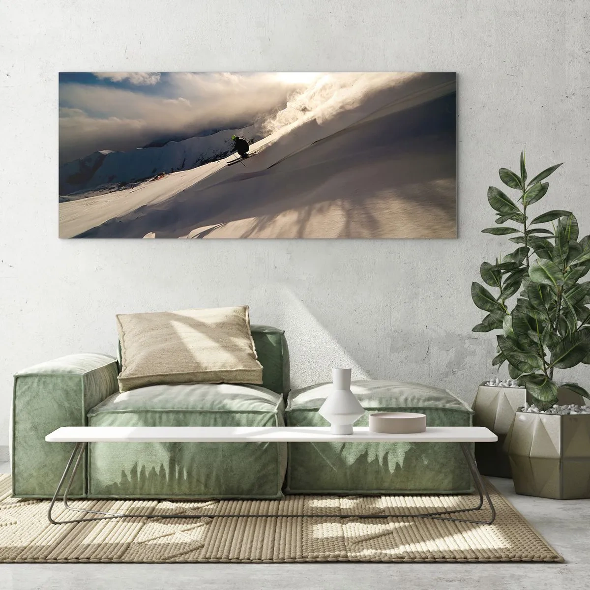 Quadro su vetro - Sfida dei monti accettata - 100x40 cm