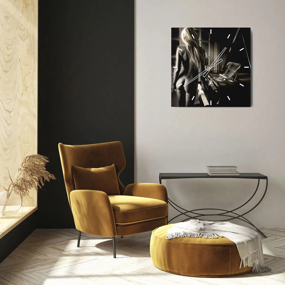 Orologio da parete - Orologio in Vetro - La perfetta armonia della sera - 30x30 cm