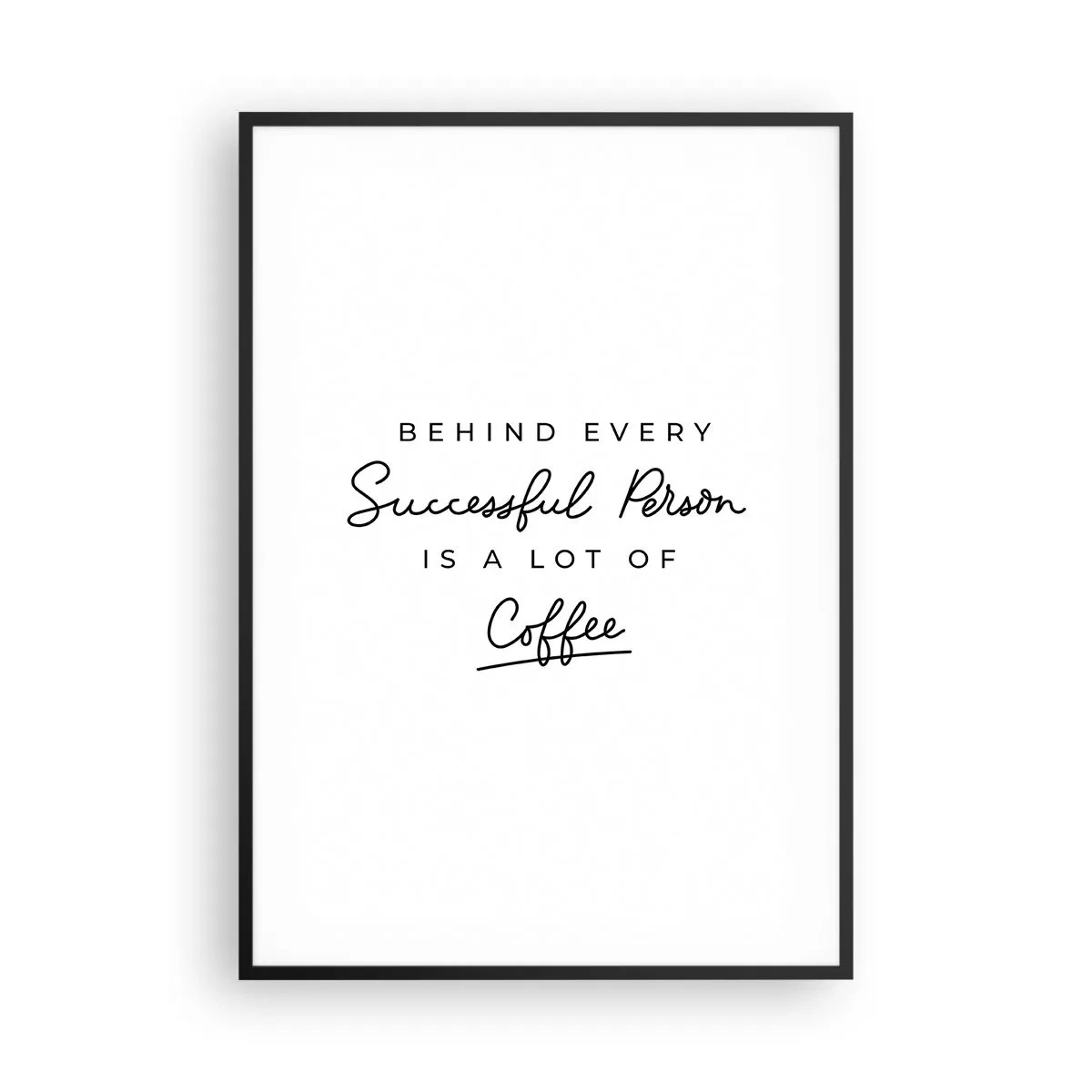 Poster in cornice nera - Il segreto del successo - 70x100 cm