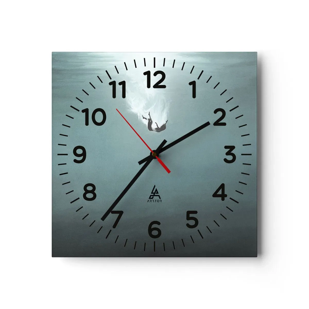 Orologio da parete - Orologio in Vetro - Nell'abbraccio dell'oceano - 30x30 cm