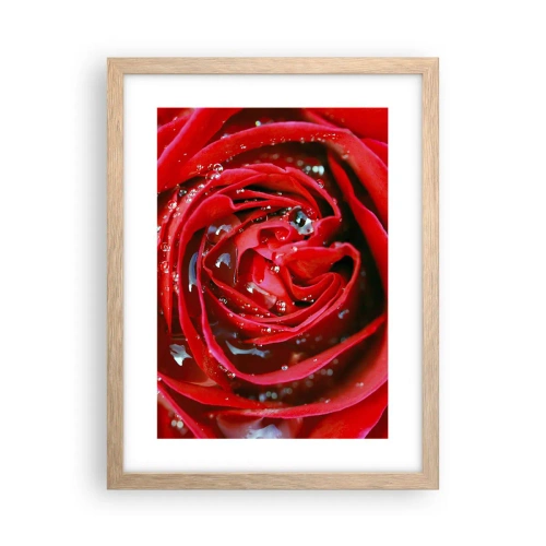 Poster in cornice rovere chiaro - Nelle gocce della rugiada - 30x40 cm