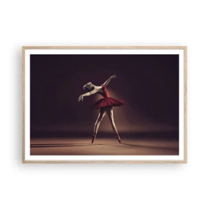 Poster in cornice rovere chiaro - Prima ballerina - 100x70 cm
