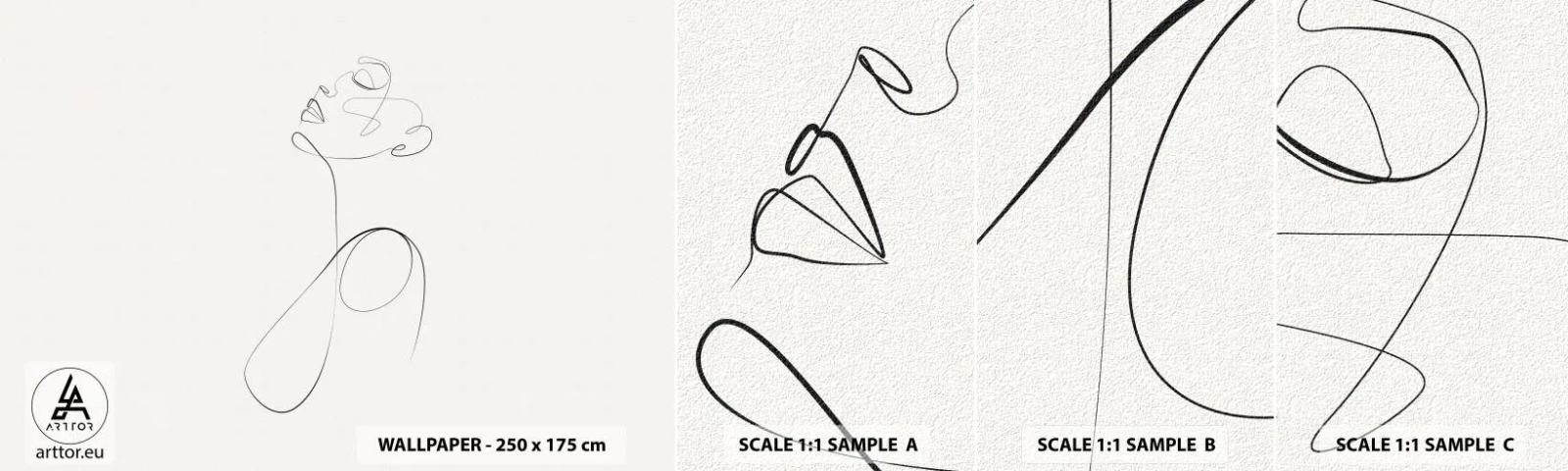 Campione di Fotomurale Adesivo Deluxe Sticker - Avvolta nei sogni - Donna, Grafica, Pezzo - 100x30 cm