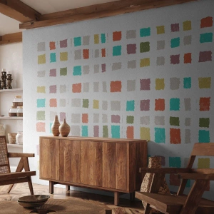 Fotomurali Premium Sand - Un gioco sconosciuto - Pastello, Piazze, Minimalismo - 300x210 cm