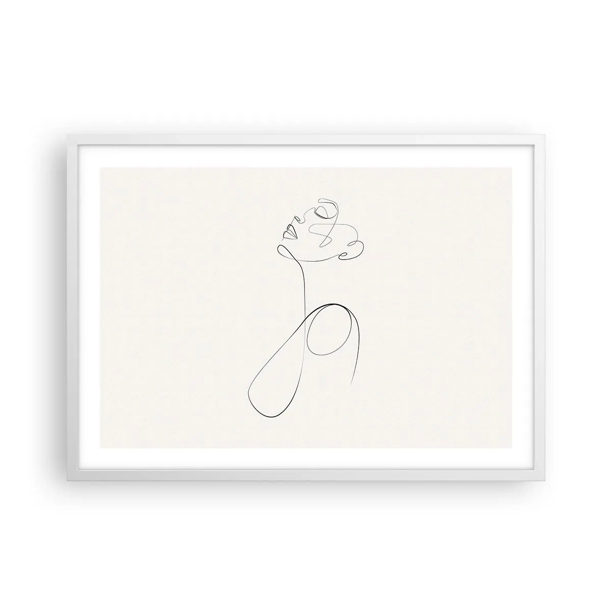 Poster in cornice bianca - Avvolta nei sogni - 70x50 cm