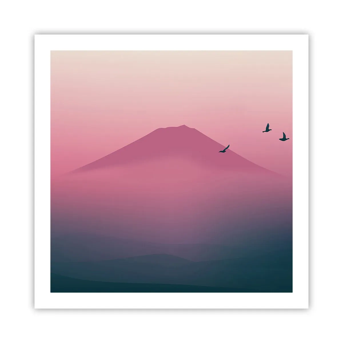 Poster - Viandanti sopra le nuvole - 60x60 cm