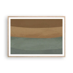 Poster in cornice rovere chiaro - Composizione orizzontale - 100x70 cm