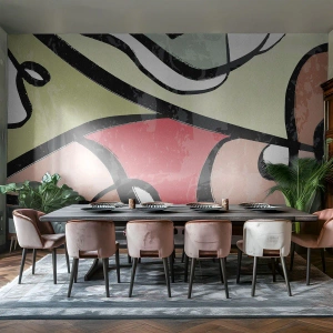 Fotomurali Premium Canvas - Piroette tra i colori - Astrazione, Pezzo, Moderno - 250x175 cm