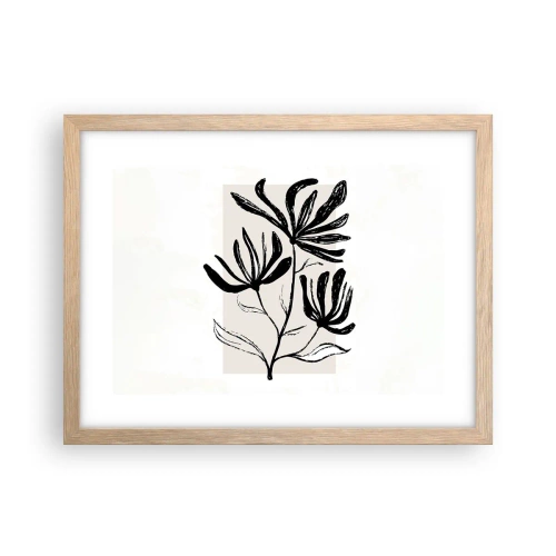 Poster in cornice rovere chiaro - Uno schizzo per l'erbario - 40x30 cm