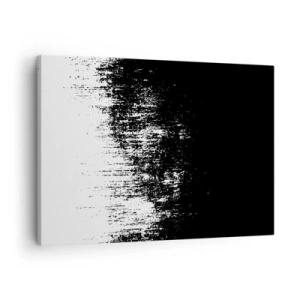 Quadro su tela - Stampe su Tela - Astrazione minimalista in bianco e nero - 70x50cm - E il vincitore è... - Decorazione murale moderna per soggiorno e camera da letto ARTTOR
