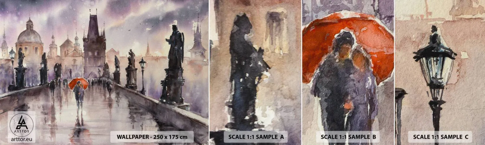 Campione di Fotomurale Adesivo Deluxe Sticker - Le persone non cambiano - Ponte, Paesaggio, Classico - 100x30 cm