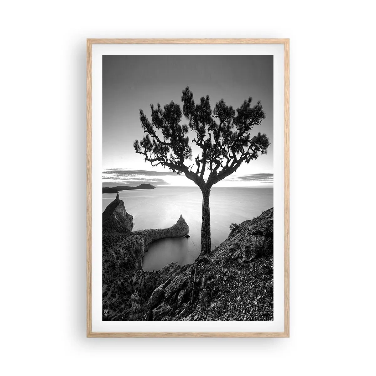 Poster in cornice rovere chiaro - Pace fino all'orizzonte - 61x91 cm