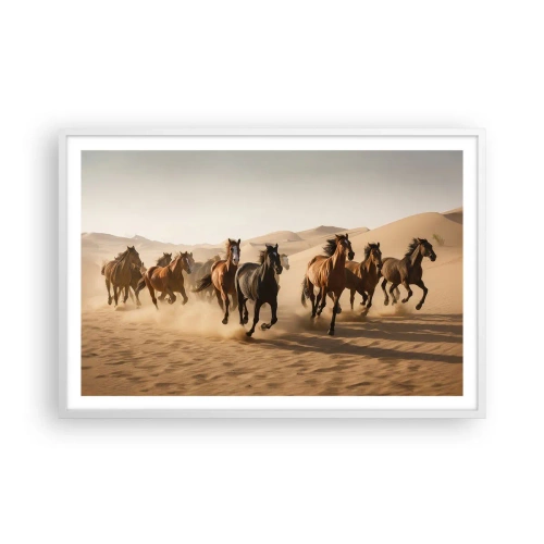 Poster in cornice bianca - Liberi come il vento - 91x61 cm