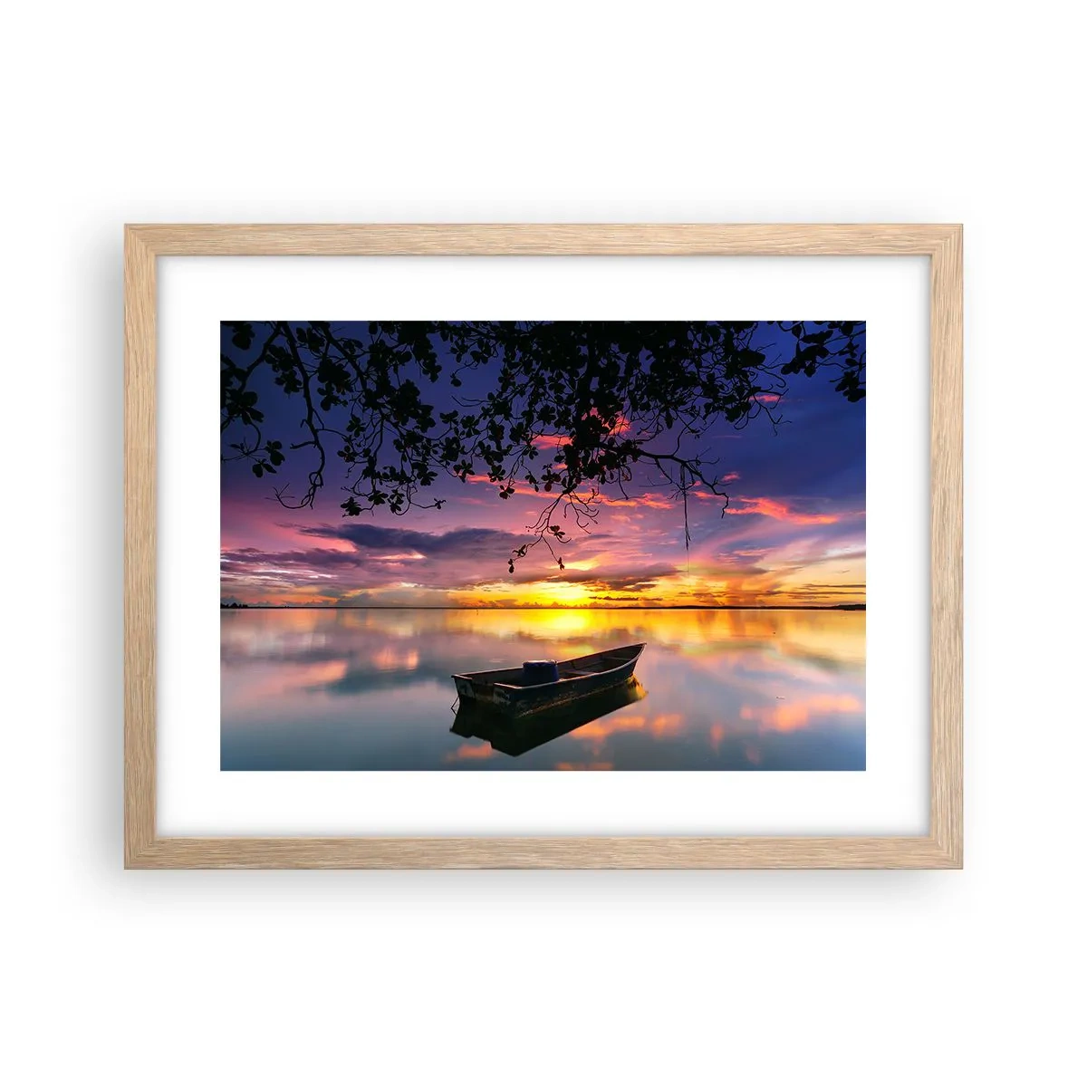 Poster in cornice rovere chiaro - Ti sembra di essere sospeso nel cielo... - 40x30 cm