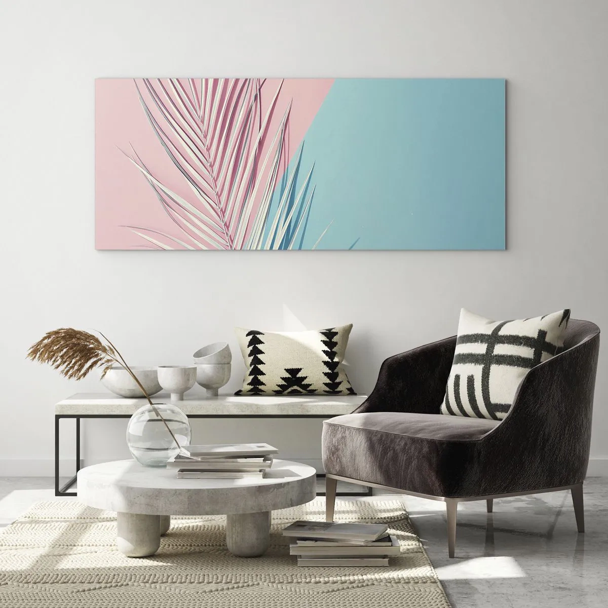 Quadro su vetro - Impressione tropicale - 100x40 cm