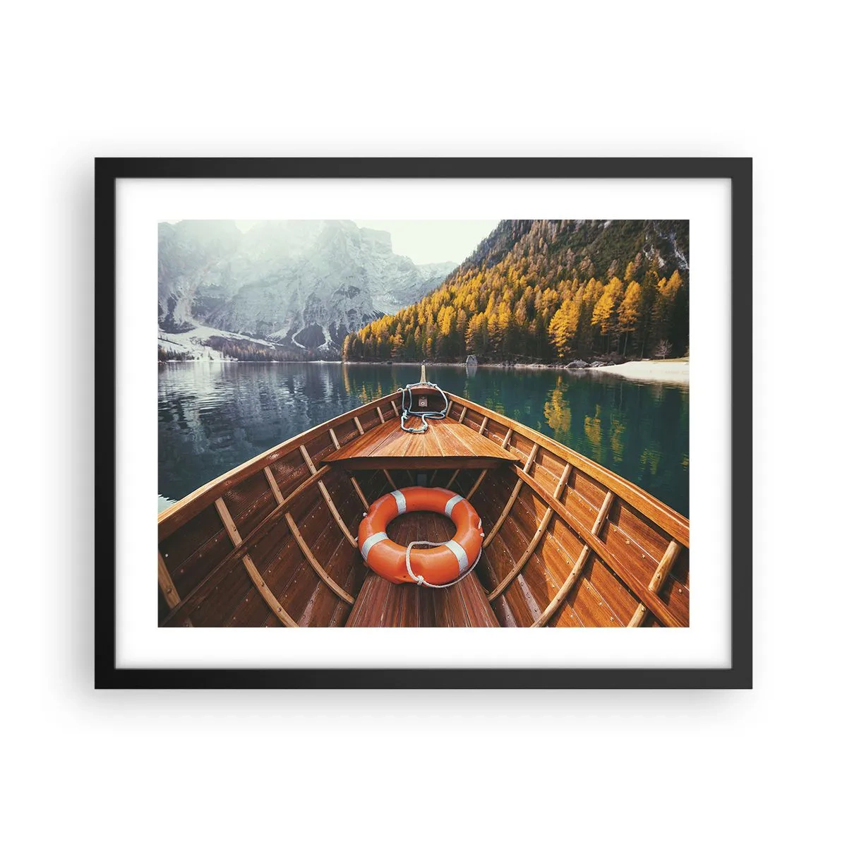 Poster in cornice nera - Gita sui monti - 50x40 cm