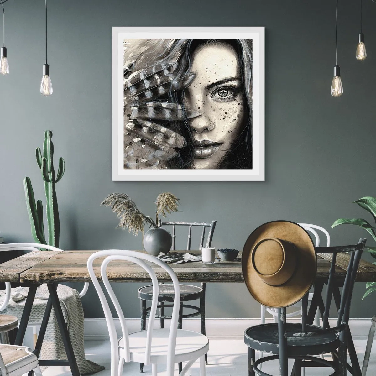 Poster in cornice bianca - Bellezza selvaggia - 30x30 cm