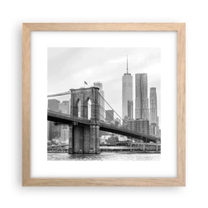 Poster in cornice rovere chiaro - Atmosfera di New York - 30x30 cm