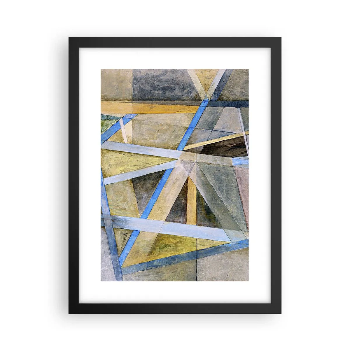 Poster in cornice nera - Dritto o obliquo? - 30x40 cm