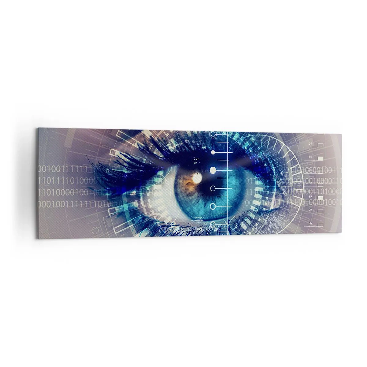 Quadro su tela - Stampe su Tela - Un occhio tecnologico con un'interfaccia futuristica - 160x50cm - Credi di conoscermi - Decorazione murale moderna per soggiorno e camera da letto ARTTOR