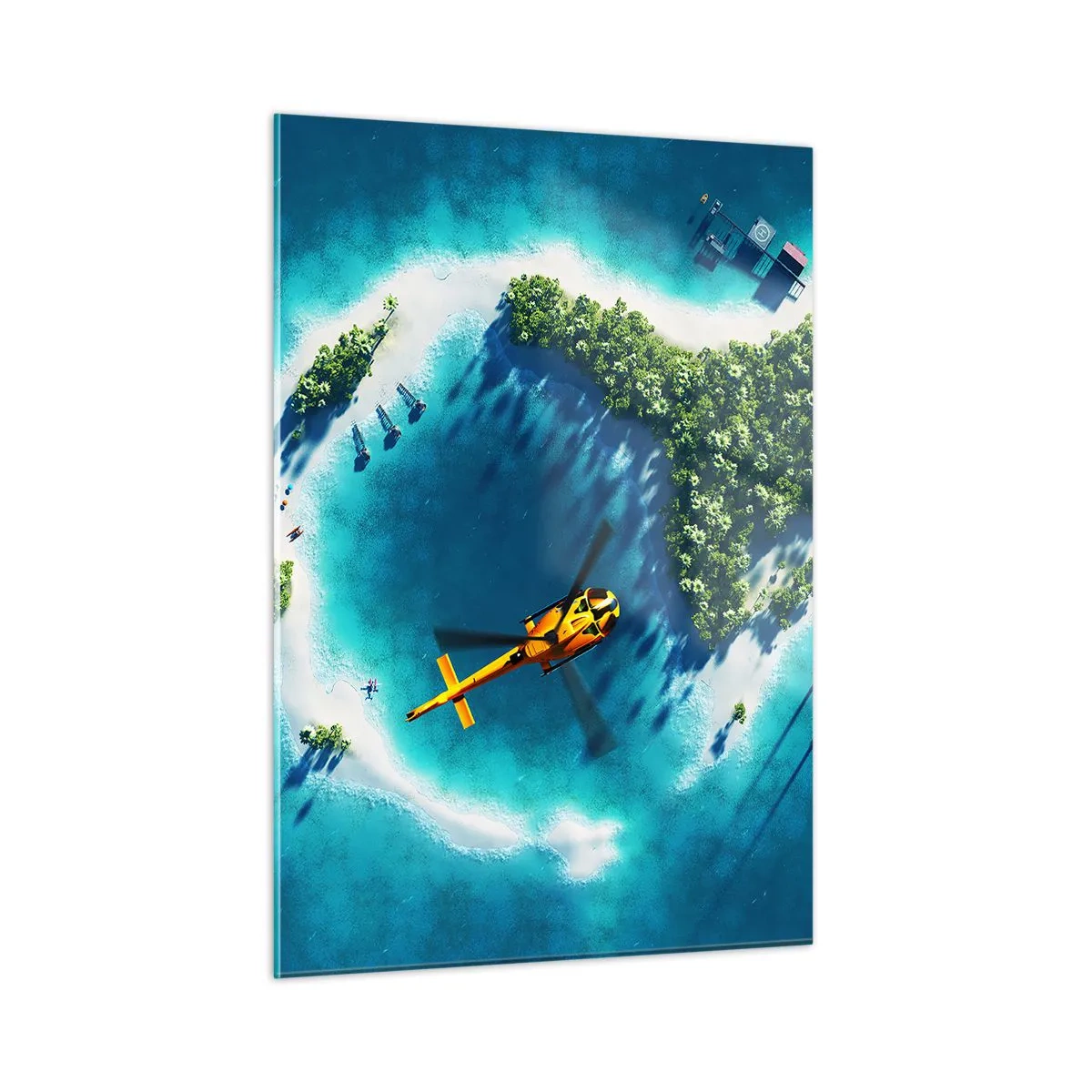 Quadro su vetro - Comprati un'isola - 50x70cm - Comprati un'isola - Decorazione murale moderna per soggiorno e camera da letto ARTTOR