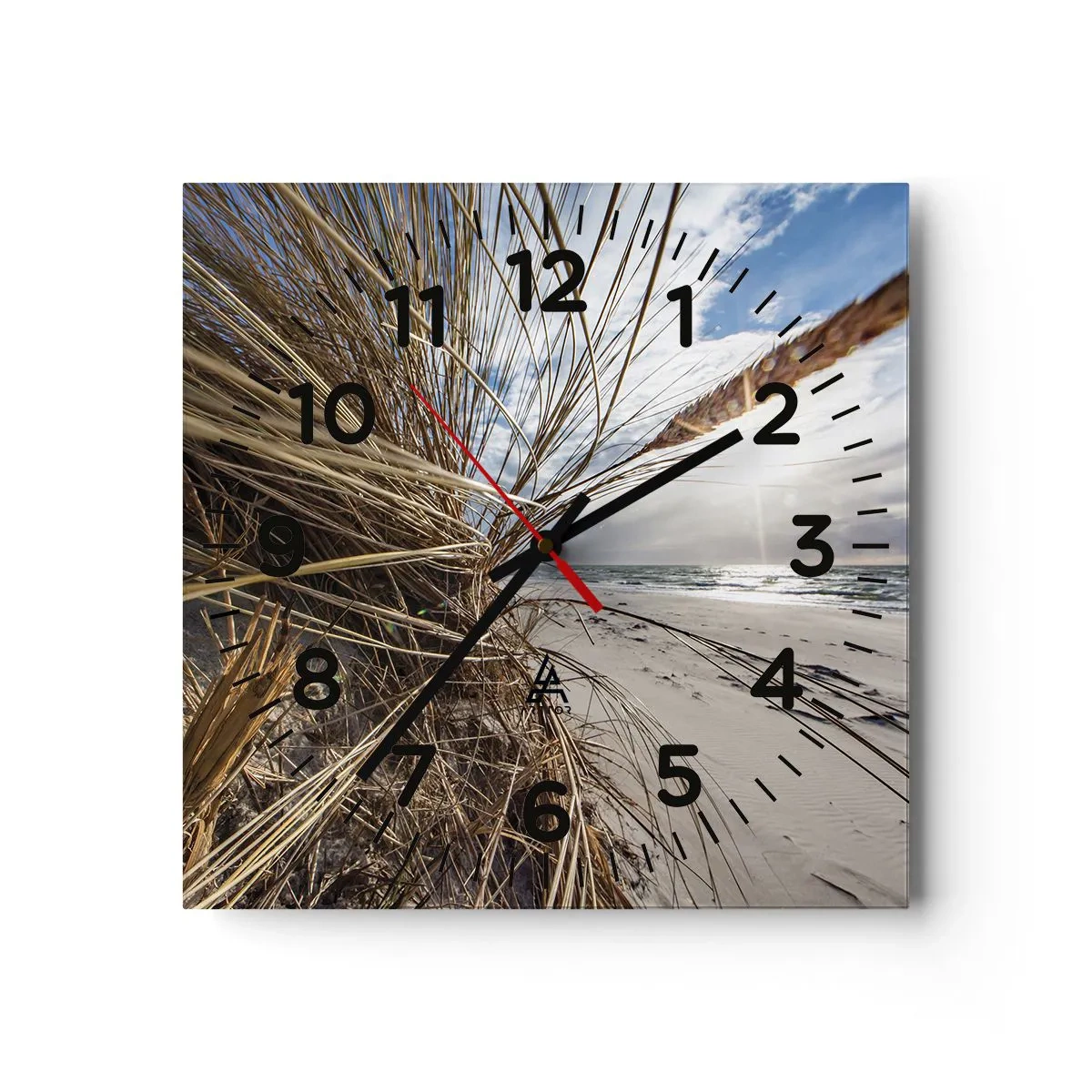 Orologio da parete - Orologio in Vetro - L'incontro degli elementi - 30x30 cm