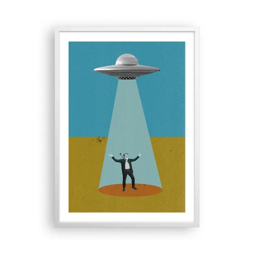 Poster in cornice bianca - Incontro ravvicinato - 50x70 cm