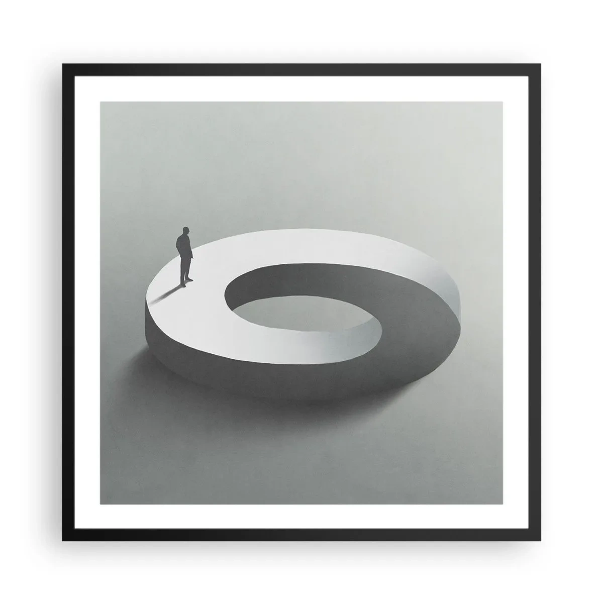 Poster in cornice nera - Prova a cavartela - 60x60 cm