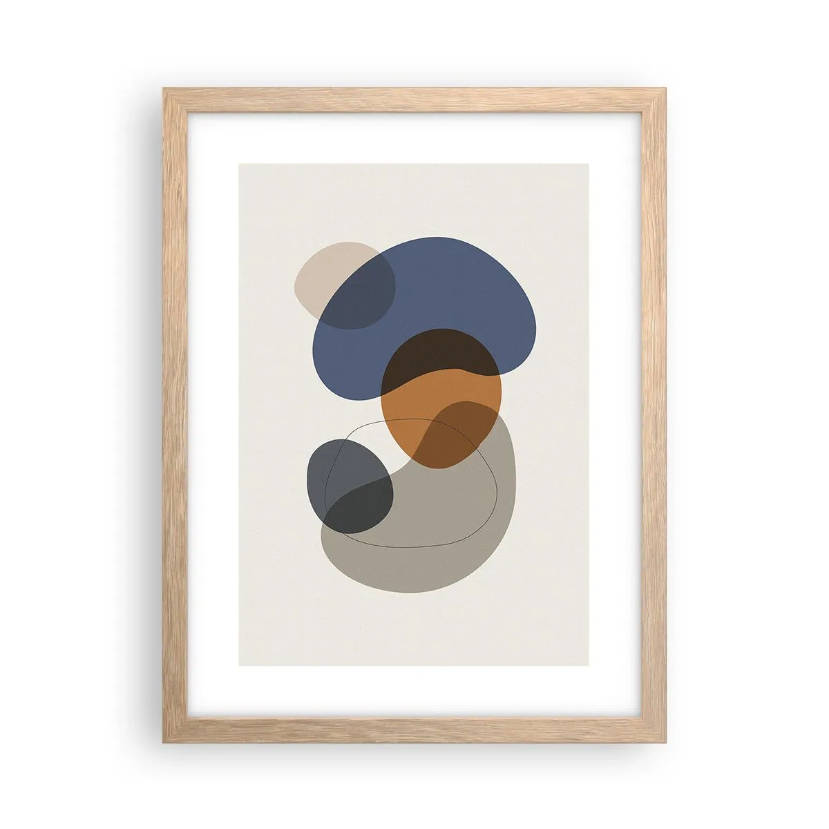 Poster in cornice rovere chiaro - Gocce di colore - 30x40 cm