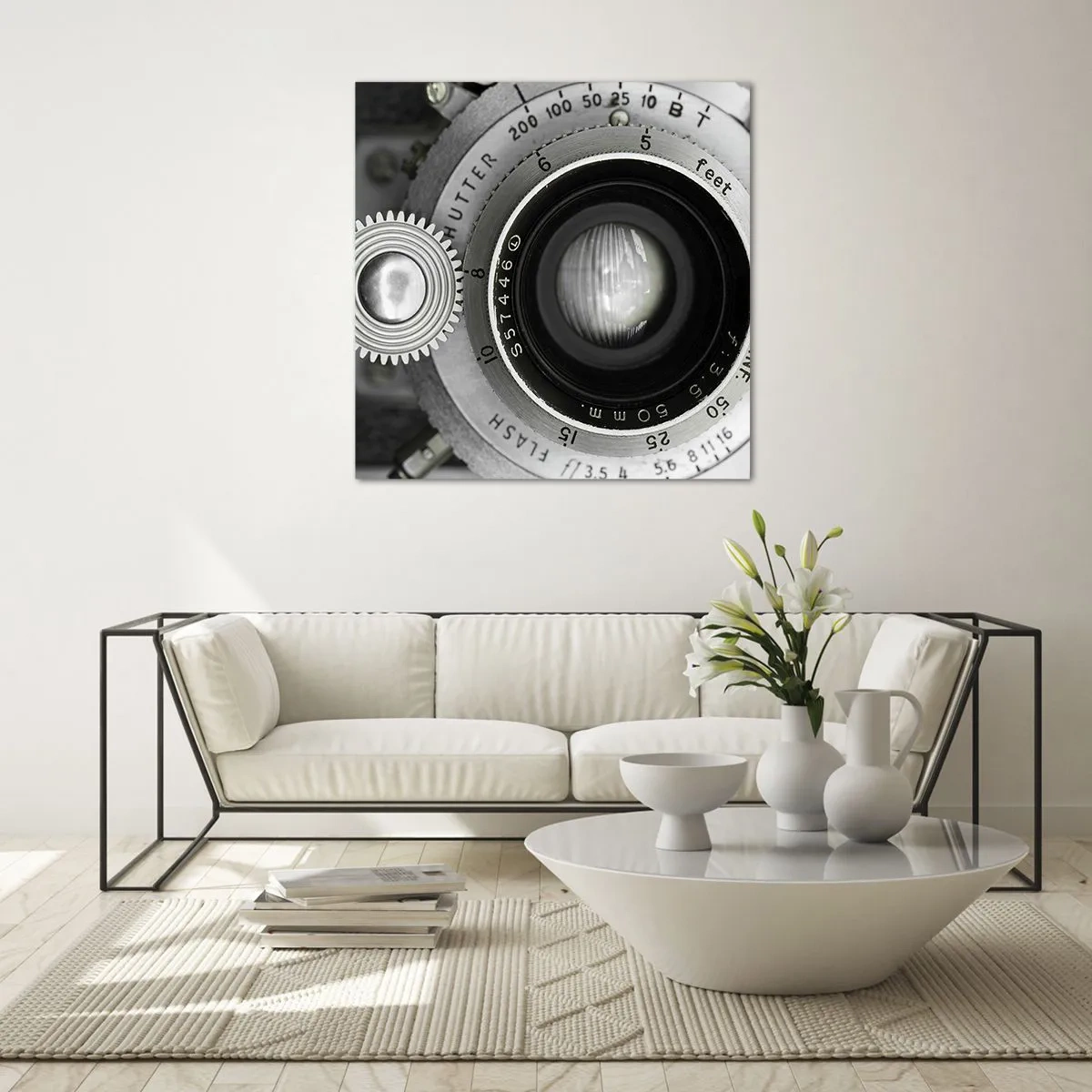 Quadro su vetro - Racconto su Hollywood - 50x50 cm