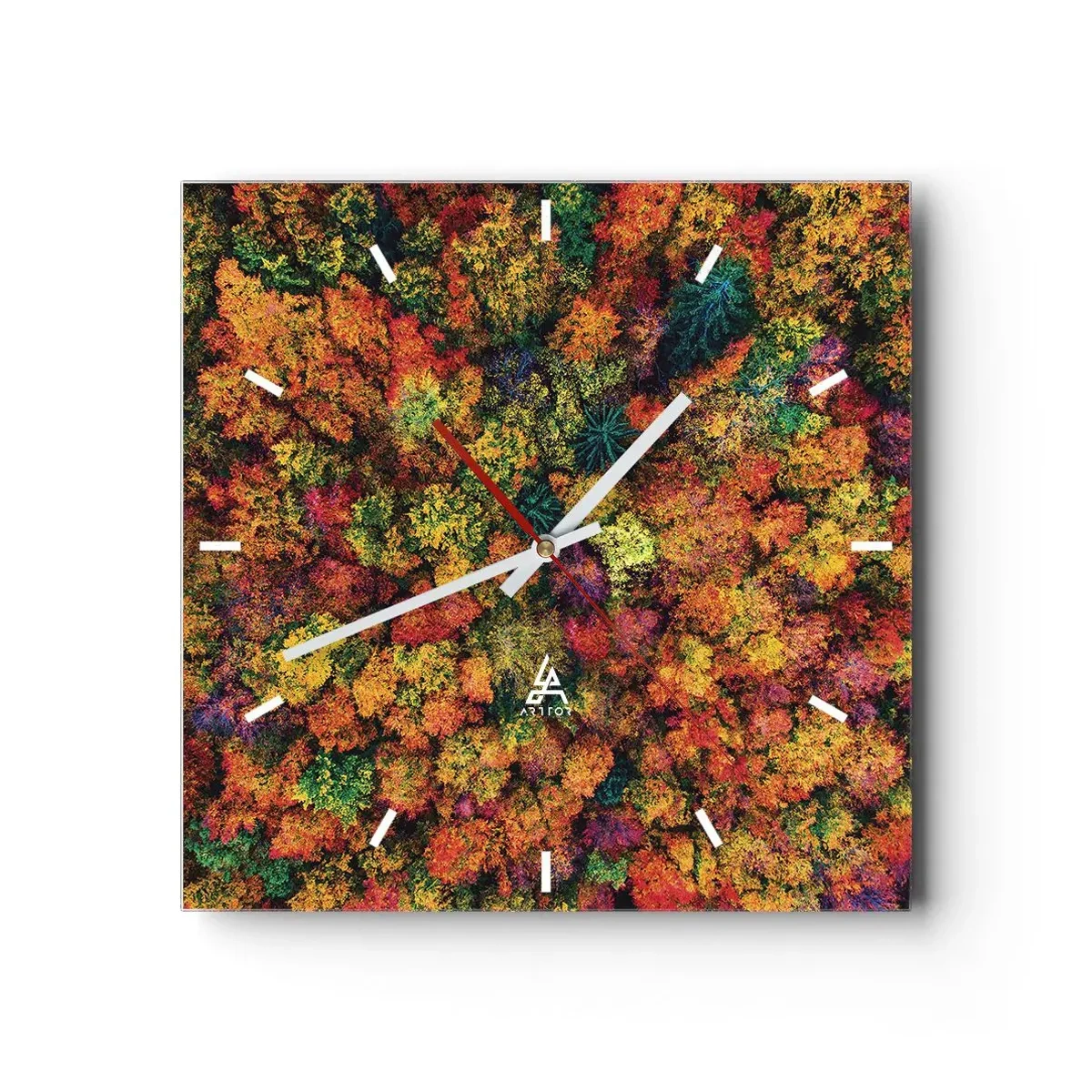 Orologio da parete - Orologio in Vetro - Il bouquet degli alberi d'autunno - 40x40 cm