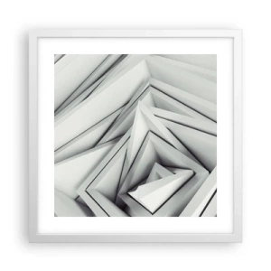 Poster in cornice bianca - Germogli spigolosi - 40x40 cm
