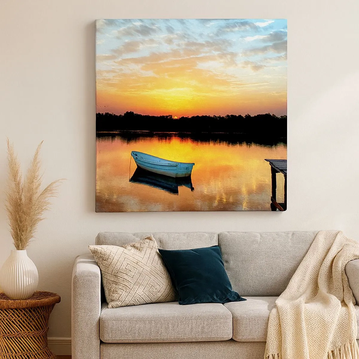 Quadro su tela - Stampe su Tela - Guarda, ascolta, medita - 30x30 cm