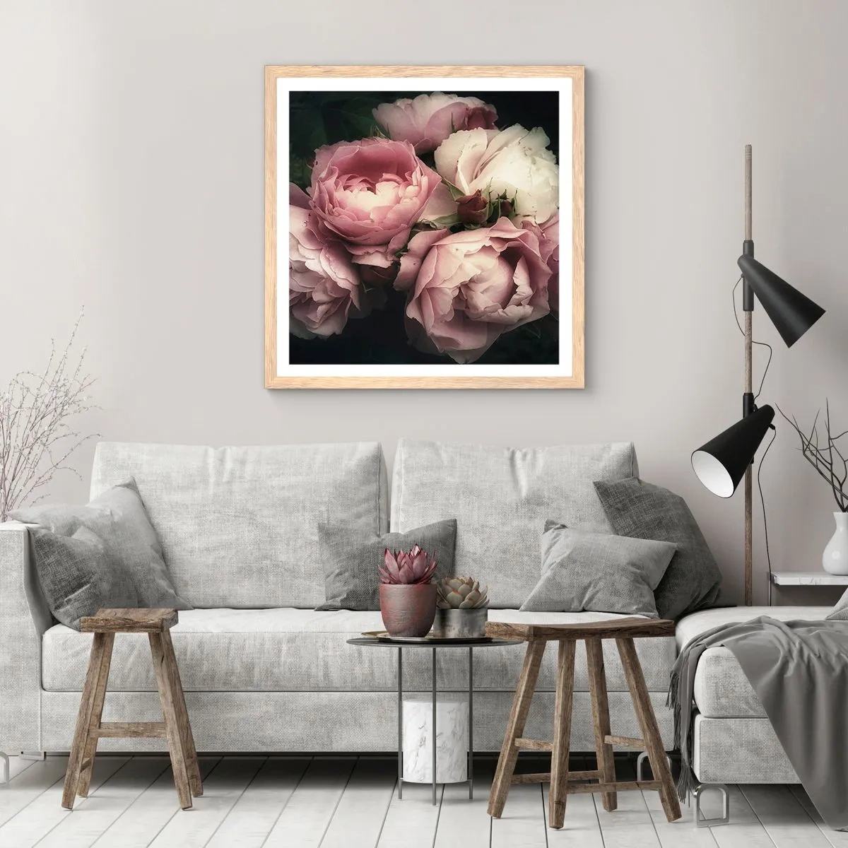 Poster in cornice rovere chiaro - Il fascino della Belle Époque - 40x40 cm