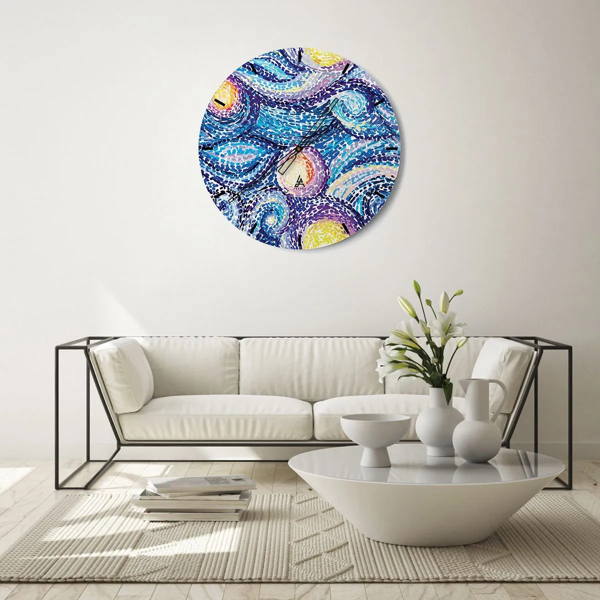 Orologio da parete - Orologio in Vetro - Dal quadro di Van Gogh - 30x30 cm