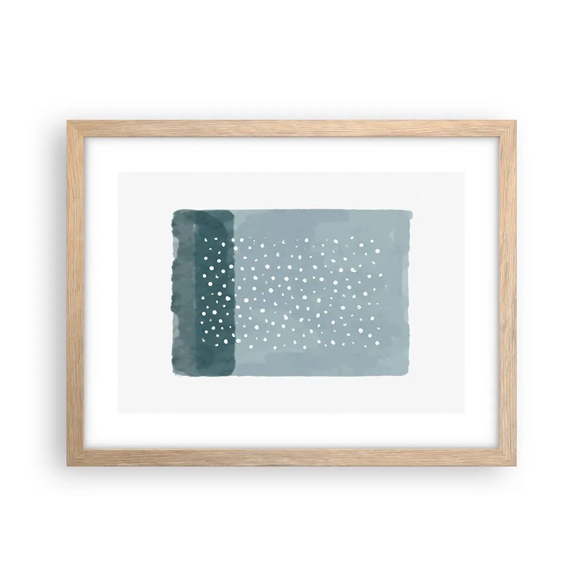 Poster in cornice rovere chiaro - Spuntate nel blu - 40x30 cm