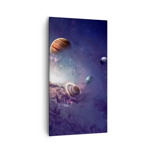 Quadro su tela - Stampe su Tela - Sistema solare danzante - 55x100 cm